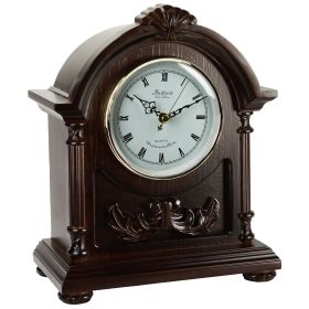 Bedford Clock Collection Wood Mantel Clock with Chimes