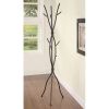 Black Metal Tree Branch Style Coat Rack with Multiple Hooks