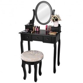 Vanity Makeup Table Set Bedroom Furniture with Padded Stool