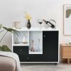 Lateral Mobile Filing Cabinet with 2 Drawers-Black