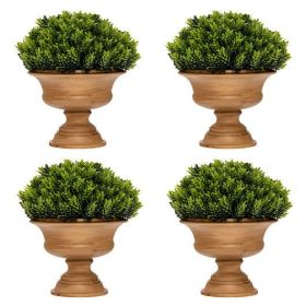 4 Pack Artificial Boxwood Topiary Trees