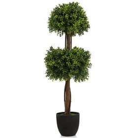 40" Artificial Boxwood Topiary Ball Tree