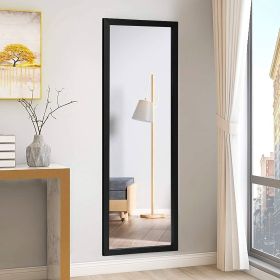 Over The Door Black Full Length Hanging Mirror