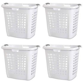 Set of 4 Heavy Duty Plastic Laundry Hamper Dirty Clothes Basket