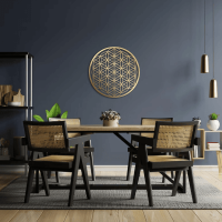 Flower of Life Gold Metal Wall Decor Flower of Life Gold Metal Wall Decor