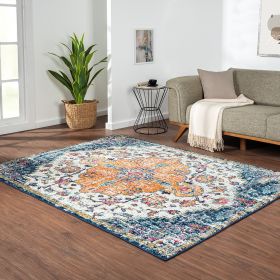 6' x 9' Boho Medallion Woven Area Rug