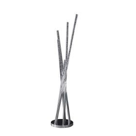 Carina Silver Metal LED Floor Lamp with Acrylic Upright Legs