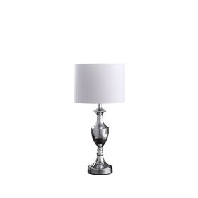 Anders Crest Shape Silver Chrome Urn Table Lamp