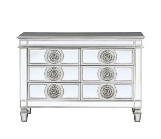 ACME Varian Server, Mirrored & Antique Platinum