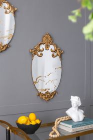 26" x 15" Decorative Oval Wall Mirror