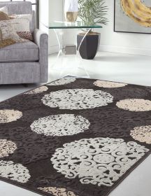 5' x 8' Dante Charcoal and Ivory Rug