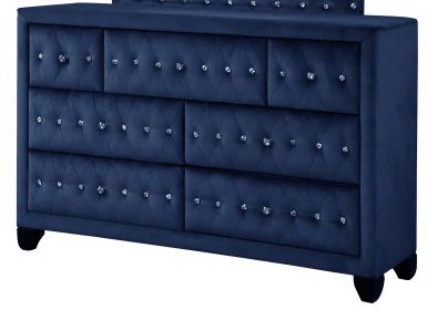 Sophia Dresser with Blue Velvet Fabric