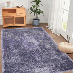 3' x 5' Naar Area Rug Washable, Low-Pile, Non-Slip, Non-Shedding, Foldable, Kid & Pet Friendly