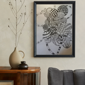 Hand Made Pencil Art Painting for wall Decor 'Whispers of Spring' Art Gallery