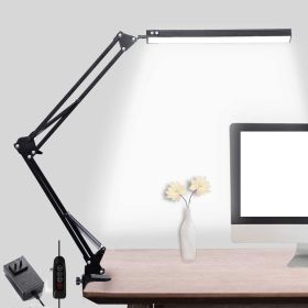 LED Desk Lamp Adjustable Swing Arm Lamp with Clamp Eye-Caring Reading Desk Light