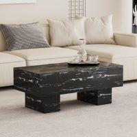 Modern Rectangular Black & White Patterned Coffee Table