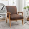 25.38'' Wide Classic Mid-Century Modern Arm Chair, Light Brown