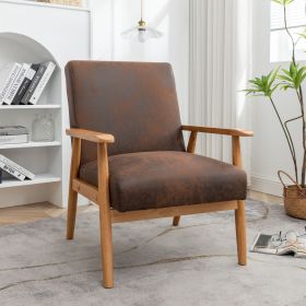 25.38'' Wide Classic Mid-Century Modern Arm Chair, Light Brown