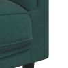 Dark Green Velvet Sofa Chair, Padded Seat, Armrest & Backrest with Button Tufted Pillow Cushion