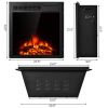 Electric Fireplace Insert Freestanding Recessed Heater with 7 Flame Brightness Levels and Wireless Remote Control