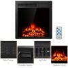 Electric Fireplace Insert Freestanding Recessed Heater with 7 Flame Brightness Levels and Wireless Remote Control