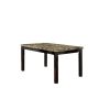 Brown Faux Marble Top Dining Table with Birch Veneer Base and Legs