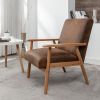 25.38'' Wide Classic Mid-Century Modern Arm Chair, Light Brown