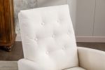 High Back Rocking Armchair with Fabric Padded Seat