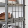 Farmhouse 3 Tiers,12-Compartment Garment Shoe Rack wood