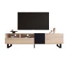 70” TV Entertainment Media Console Center with Drop Down Door, 2 Drawers and Ample Storage Space