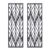 Grey Laser Cut Wood 2-piece Panel Wall Decor Set