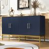 U_STYLE Distinctive Features of Four-Door Sideboard with Metal and Cross-Leg Design,Suitable for Living Rooms,Entrance and Study