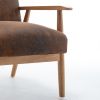 25.38'' Wide Classic Mid-Century Modern Arm Chair, Light Brown