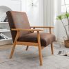 25.38'' Wide Classic Mid-Century Modern Arm Chair, Light Brown