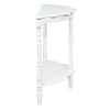 42'' Retro Circular Curved Half-Moon Console Table with Cloud Design Top and Open Shelf Solid Wood Frame and Legs, Milk White