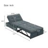 4 in 1 Multi-Functional Folding Sofa Chair, with 5 Adjustable Level Backrest, Storage Pocket and USB Port