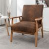 25.38'' Wide Classic Mid-Century Modern Arm Chair, Light Brown