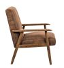 25.38'' Wide Classic Mid-Century Modern Arm Chair, Light Brown