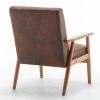 25.38'' Wide Classic Mid-Century Modern Arm Chair, Light Brown