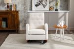 High Back Rocking Armchair with Fabric Padded Seat