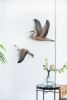 Set of 3 Sculpted Wooden Reeds Migrating Birds in 3 Different Sizes