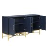 U_STYLE Distinctive Features of Four-Door Sideboard with Metal and Cross-Leg Design,Suitable for Living Rooms,Entrance and Study