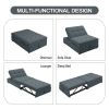 4 in 1 Multi-Functional Folding Sofa Chair, with 5 Adjustable Level Backrest, Storage Pocket and USB Port