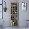 Being Kava Bar Cabinet, Double Door, Two Shelves, Sixteen Built-in Wine Rack -Light Pine