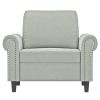 Sofa Chair Light Gray 23.6" Velvet