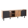 Mid Century TV Stand with 3 Cabinets, Media Console Table for TVs up to 70'', Entertainment Center with Storage for Living room, Bedroom, Home Theatre