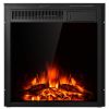 Electric Fireplace Insert Freestanding Recessed Heater with 7 Flame Brightness Levels and Wireless Remote Control