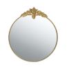 36" x 41" Large Round Wall Mirror with Gold Metal Frame