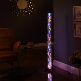 Multi-Colored Rope LED Namiri Column Floor Lamp with Wireless Remote Control