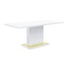 ACME Gaines Dining Table with White High Gloss Finish